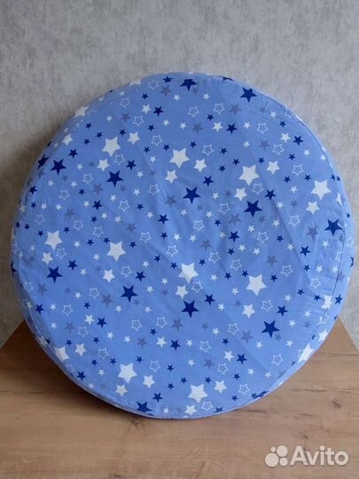 Круглый матрас на детскую кровать 75х75 + простынь