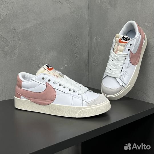 Кеды Nike Blazer Low 77 Jumbo White Pink Oxford