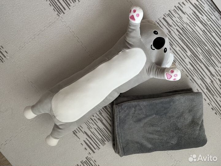 Новая мягкая игрушка подушка с пледом