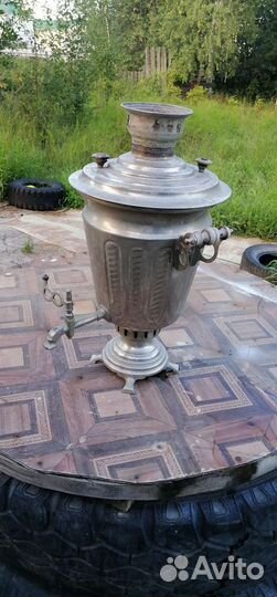 Самовар СССР, на углях, подтекает