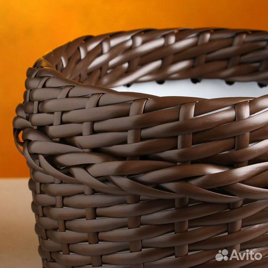 Кашпо декоративное 'Коса', 21х21,5 см, 5 л, венге