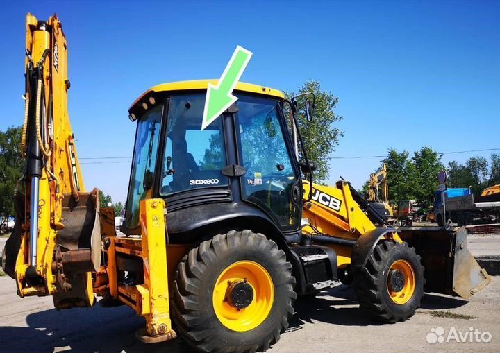 Стекло кузовное заднее правое JCB 3CX/4CX/5CX ECO