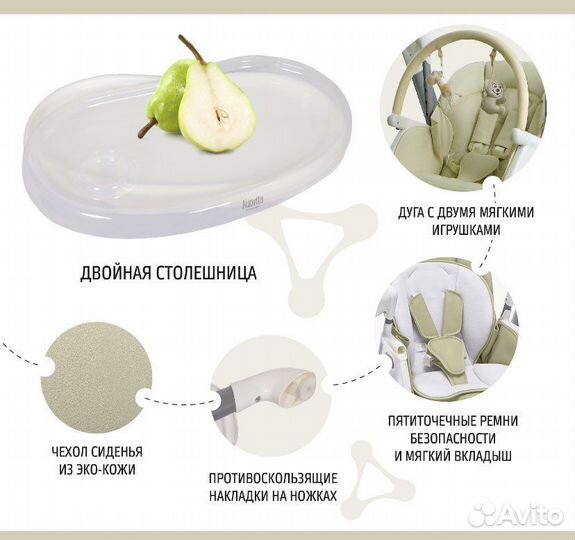 Стульчик для кормления 3в1 nuovita unico