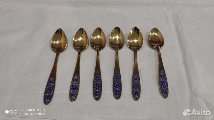 Серебряные ложки с эмалью