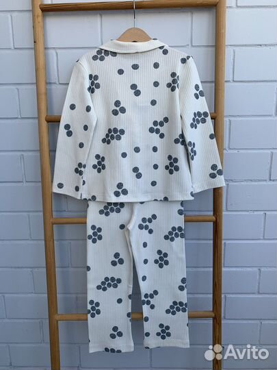 Пижама детская в рубчик новая 5-6 лет 110-116