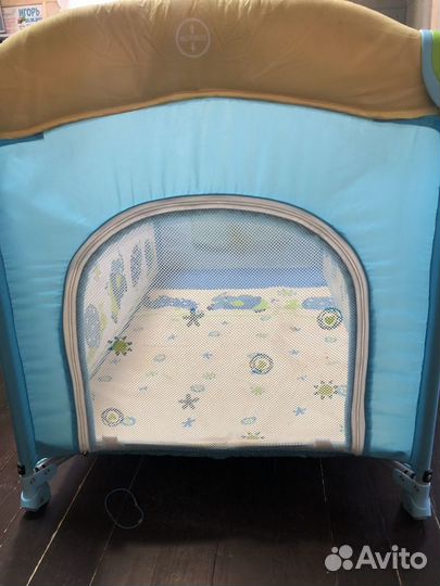 Манеж-кровать детский разборный с матрасом