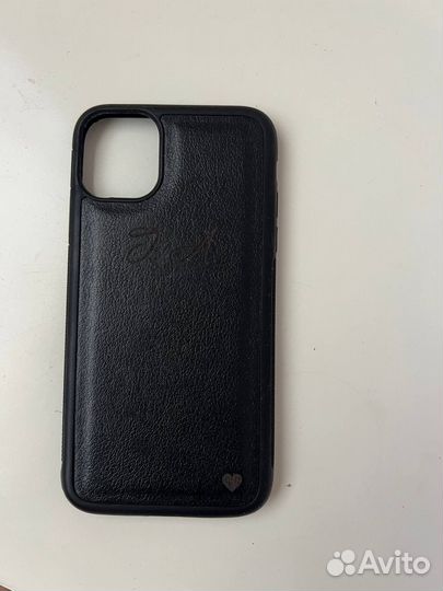 Чехол на iPhone 11 кожаный черный