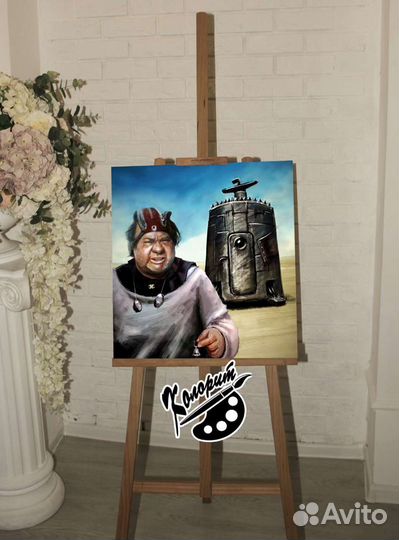 Леонов Е. П. портрет на холсте с подрамником 50х50