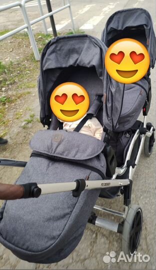 Коляска для двойни 2 в 1
