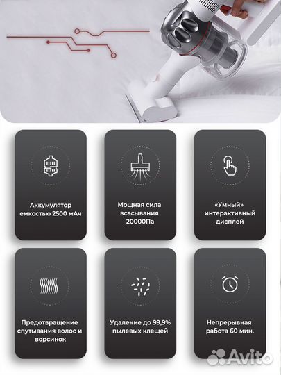 Беспроводной ручной пылесос Xiaomi Dreame V9P (EU)