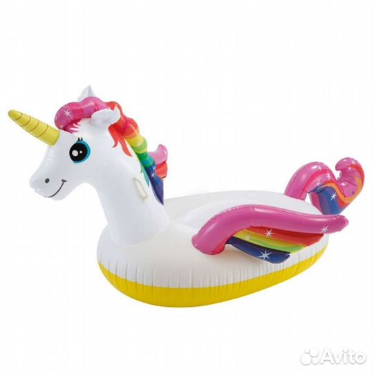 Надувной пончик шина матрас круг единорог