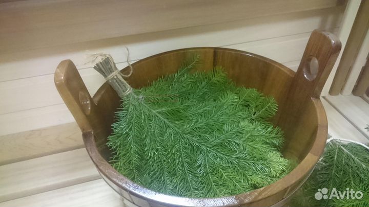 Веник для бани Дуб, Береза, травы