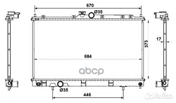 Радиатор системы охлаждения 53779 NRF