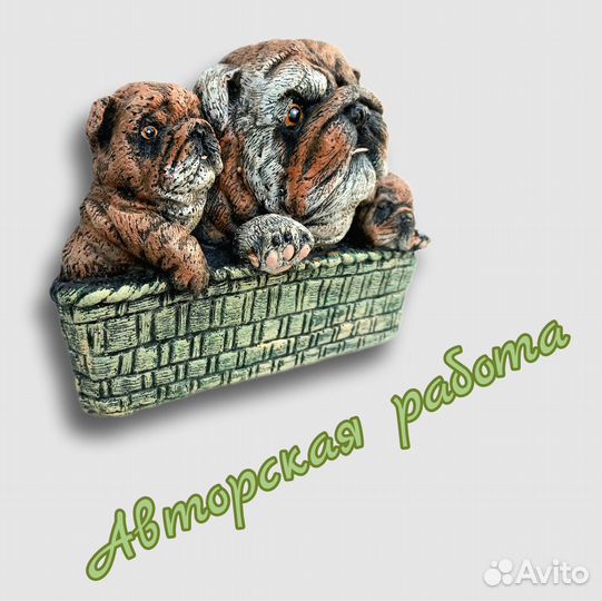 Бульдоги. Панно. Авторская работа