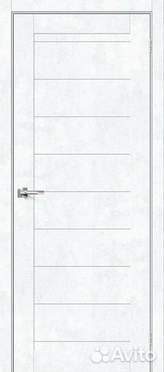 Двери Межкомнатные экошпон бетон, белые, венге