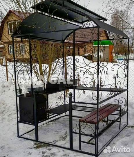 Мангал с крышей