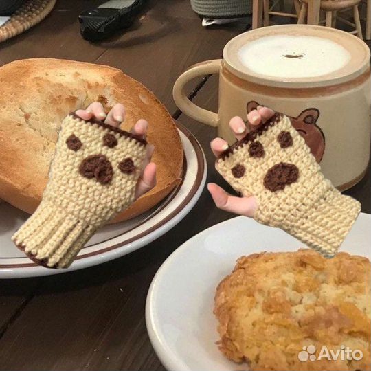 Митенки кошачьи лапки