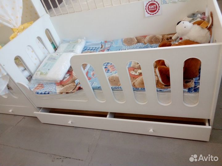 Кроватка детская Дом без крыши 1600-800