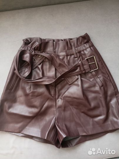 Шорты женские кожаные 42 44