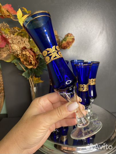 Бокалы, фужеры кобальт