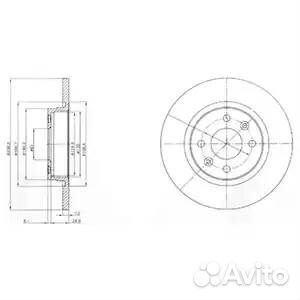 Диск торм. пер.259x12 4 отв