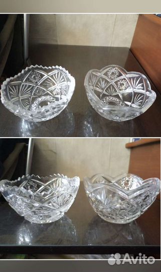 Хрустальная посуда салатник конфетница