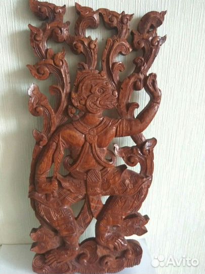 Панно Лаос. Красное дерево.Новое