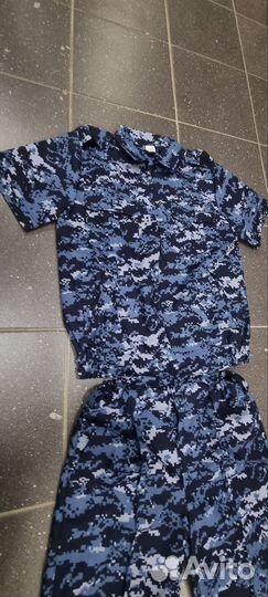 Форма Синяя Точка короткий рукав Вискоза