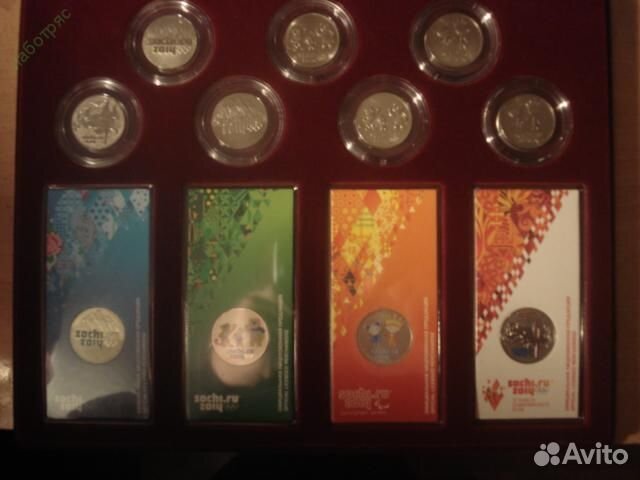 Сочи 2014 Шикарный полный набор во флокированном п