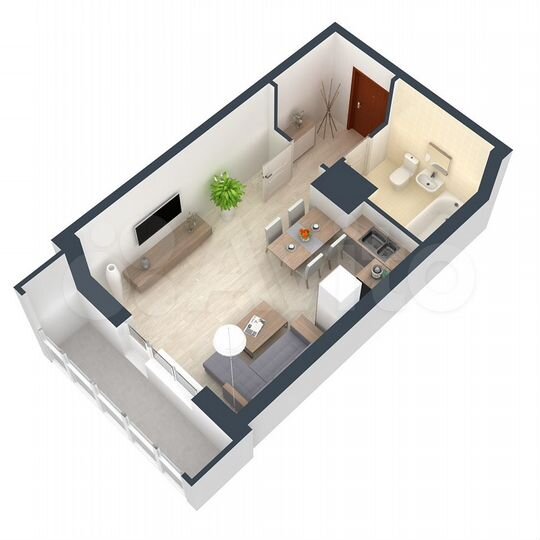 Квартира-студия, 19 м², 1/9 эт.