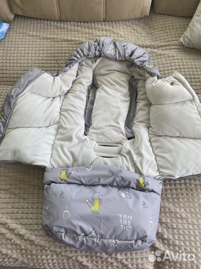 Зимний конверт в коляску leokid