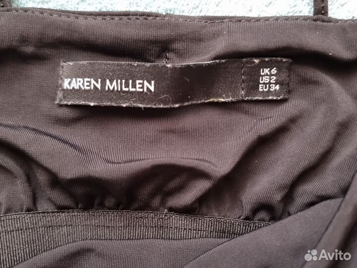 Платье карандаш на бретелях черное Karen Millen xs