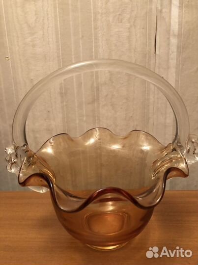 Ваза Конфетница цветное стекло