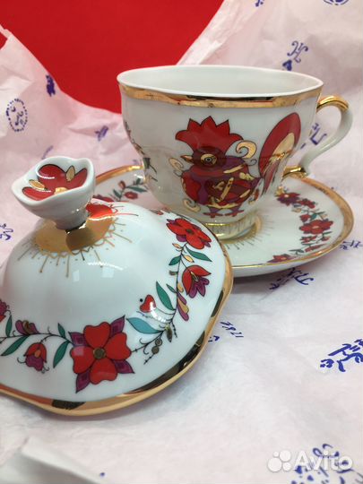 Чашка с блюдцем с крышкой ифз