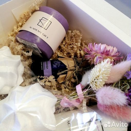 Подарочная коробка с сухоцветами