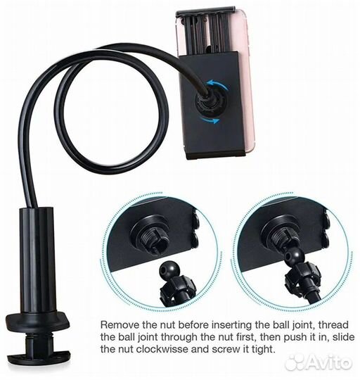 Гибкий держатель для телефона с креплением к столу