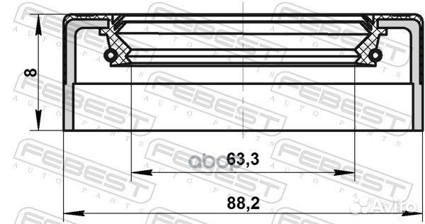 Сальник привода volkswagen passat B6 2005-2011