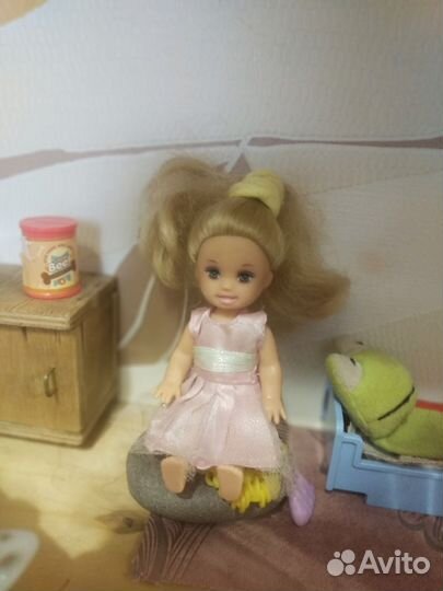 Малышка кукла Барби с щенком