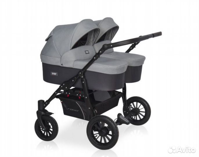 Коляска модульная для двойни 2 в 1 Riko Basic Saxo