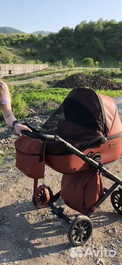 Коляска 2 в 1 эко кожа