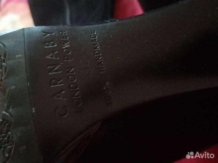 24.5см. Демисезон замша ботфорты Carnaby