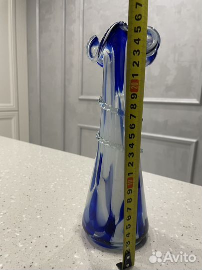 Ваза винтаж муранское стекло декор