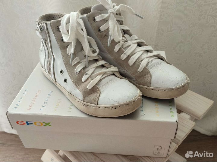 Кеды кожанные geox (кроссовки)