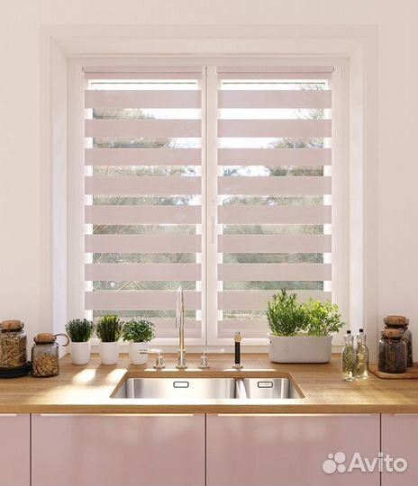 Штора рулонная День-Ночь 72,5x160 карамель;