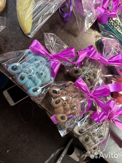 Мыло ручной работыв виде мишек