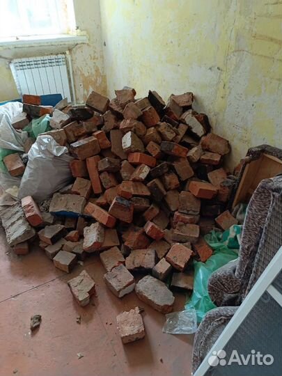 Кирпич битый красный бу