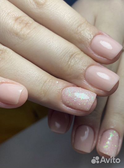 Наращивание ногтей, гель лак