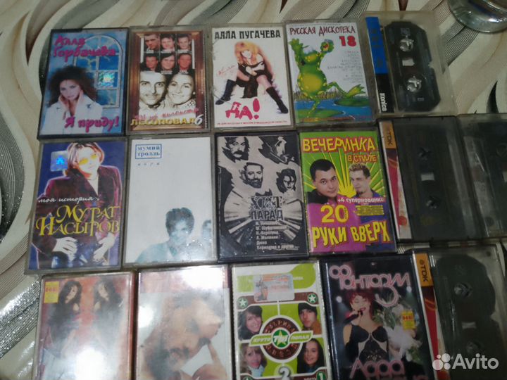 Аудиокассеты бу 16 шт разные