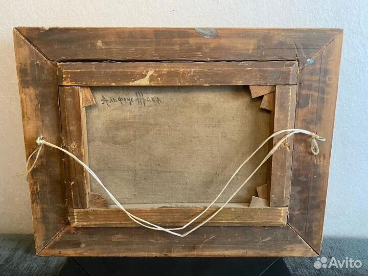 Старинная картина 1919 г холст, масло