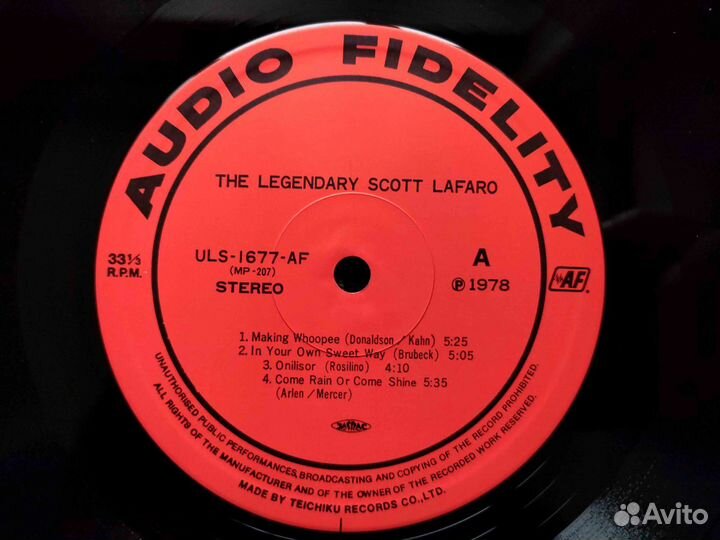 Legendary Scott LaFaro Japan 1978 OBI #2 ULS-1677